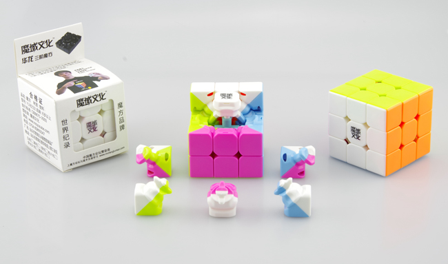 MoYu HuaLong 3x3x3 Stickerless Speed Cube Pink Version
